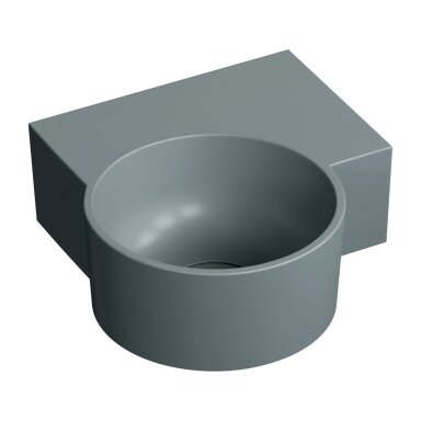 Matt ash grey spalvos pakabinamas/pastatomas ant stalviršio praustuvas Omnires OVO M+ 33 x 34 cm (dešinė) Matt ash grey spalvos pakabinamas/pastatomas ant stalviršio praustuvas Omnires OVO M+ 33 x 34 cm (dešinė)