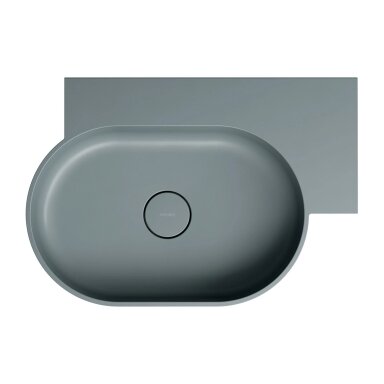 Matt ash grey spalvos pakabinamas/pastatomas ant stalviršio praustuvas Omnires OVO M+ 55 x 36 cm (dešinė) Matt ash grey spalvos pakabinamas/pastatomas ant stalviršio praustuvas Omnires OVO M+ 55 x 36 cm (dešinė)