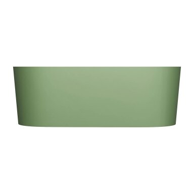 Matt olive spalvos laisvai pastatoma lieto akmens vonia su persipylimu Omnires OVO M+ OVO160WWZPOL 160 x 75 cm Matt olive spalvos laisvai pastatoma lieto akmens vonia su persipylimu Omnires OVO M+ OVO160WWZPOL 160 x 75 cm