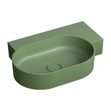 Matt olive spalvos pakabinamas/pastatomas ant stalviršio praustuvas Omnires OVO M+ 55 x 36 cm (dešinė) Matt olive spalvos pakabinamas/pastatomas ant stalviršio praustuvas Omnires OVO M+ 55 x 36 cm (dešinė)