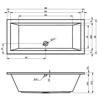 Masažinė vonia RIHO Lusso 180x80 cm Joy 6+6+2/14+šviesos terapija, BLUETOOTH, balta 3 Masažinė vonia RIHO Lusso 180x80 cm Joy 6+6+2/14+šviesos terapija, BLUETOOTH, balta 3