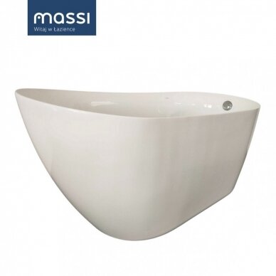 Massi Stilla laisvai pastatoma balta  akrilinė vonia, 150x70 cm