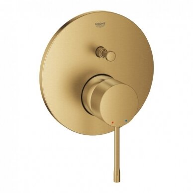 Matinės aukso spalvos Grohe Essence 2 taškų dekoratyvinė potinkinio dušo/vonios maišytuvo dalis
