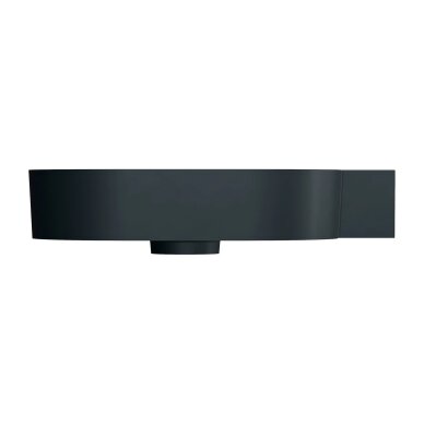 Matt black lava spalvos pakabinamas/pastatomas ant stalviršio praustuvas Omnires OVO M+ 64 x 44 cm (dešinė) 2 Matt black lava spalvos pakabinamas/pastatomas ant stalviršio praustuvas Omnires OVO M+ 64 x 44 cm (dešinė) 2