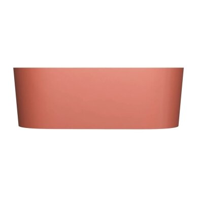 Matt terracotta laisvai pastatoma lieto akmens vonia su persipylimu Omnires OVO M+ OVO160WWZPTE 160 x 75 cm 1 Matt terracotta laisvai pastatoma lieto akmens vonia su persipylimu Omnires OVO M+ OVO160WWZPTE 160 x 75 cm 1