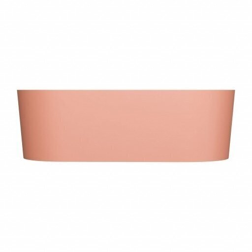 Matt coral spalvos laisvai pastatoma lieto akmens vonia su persipylimu Omnires OVO M+ OVO160WWZPCO 160 x 75 cm 1