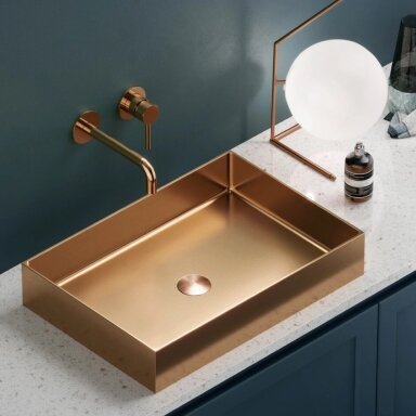 Metalinis praustuvas Karag Saturn 550x380x100mm rose gold Metalinis praustuvas Karag Saturn 550x380x100mm rose gold