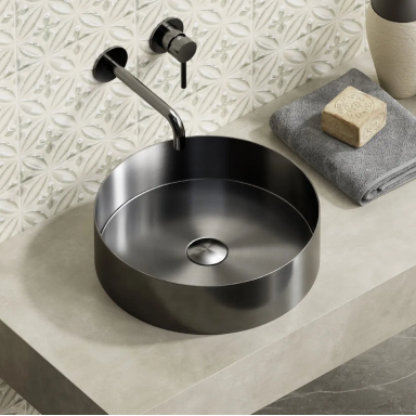 Metalinis praustuvas Karag Venus 380x380x110mm gun metal Metalinis praustuvas Karag Venus 380x380x110mm gun metal