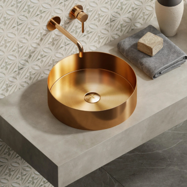 Metalinis praustuvas Karag Venus 380x380x110mm rose gold Metalinis praustuvas Karag Venus 380x380x110mm rose gold