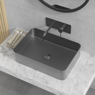 Metalinis praustuvas Karag Venus 500x350x120mm gun metal Metalinis praustuvas Karag Venus 500x350x120mm gun metal