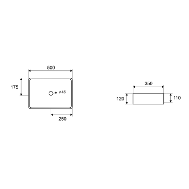 Metalinis praustuvas Karag Venus 500x350x120mm gun metal Metalinis praustuvas Karag Venus 500x350x120mm gun metal