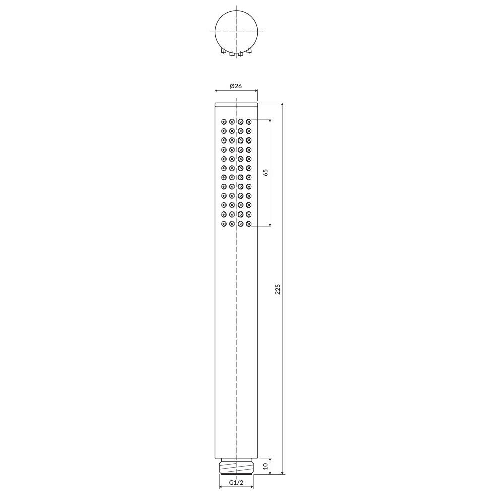 Chromo spalvos dušo galvutė Omnires MICROPHONE 1 Chromo spalvos dušo galvutė Omnires MICROPHONE 1
