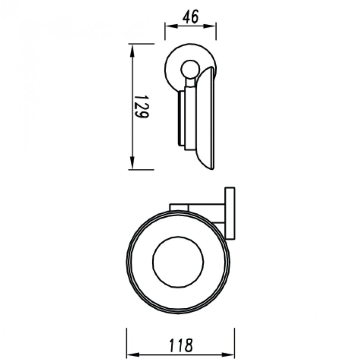 Muilinė su laikikliu Omnires Modern Project MP60420CR 1