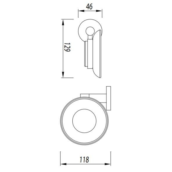 Muilinė su juodu laikikliu Omnires Modern Project MP60420BL 1