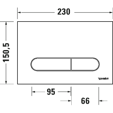 Mygtukas WC rėmui Durasystem Beta 100 juodas 3 Mygtukas WC rėmui Durasystem Beta 100 juodas 3