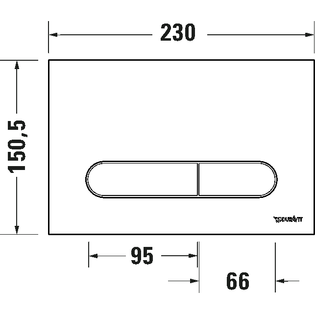 Mygtukas WC rėmui Durasystem Beta 100 juodas 3 Mygtukas WC rėmui Durasystem Beta 100 juodas 3