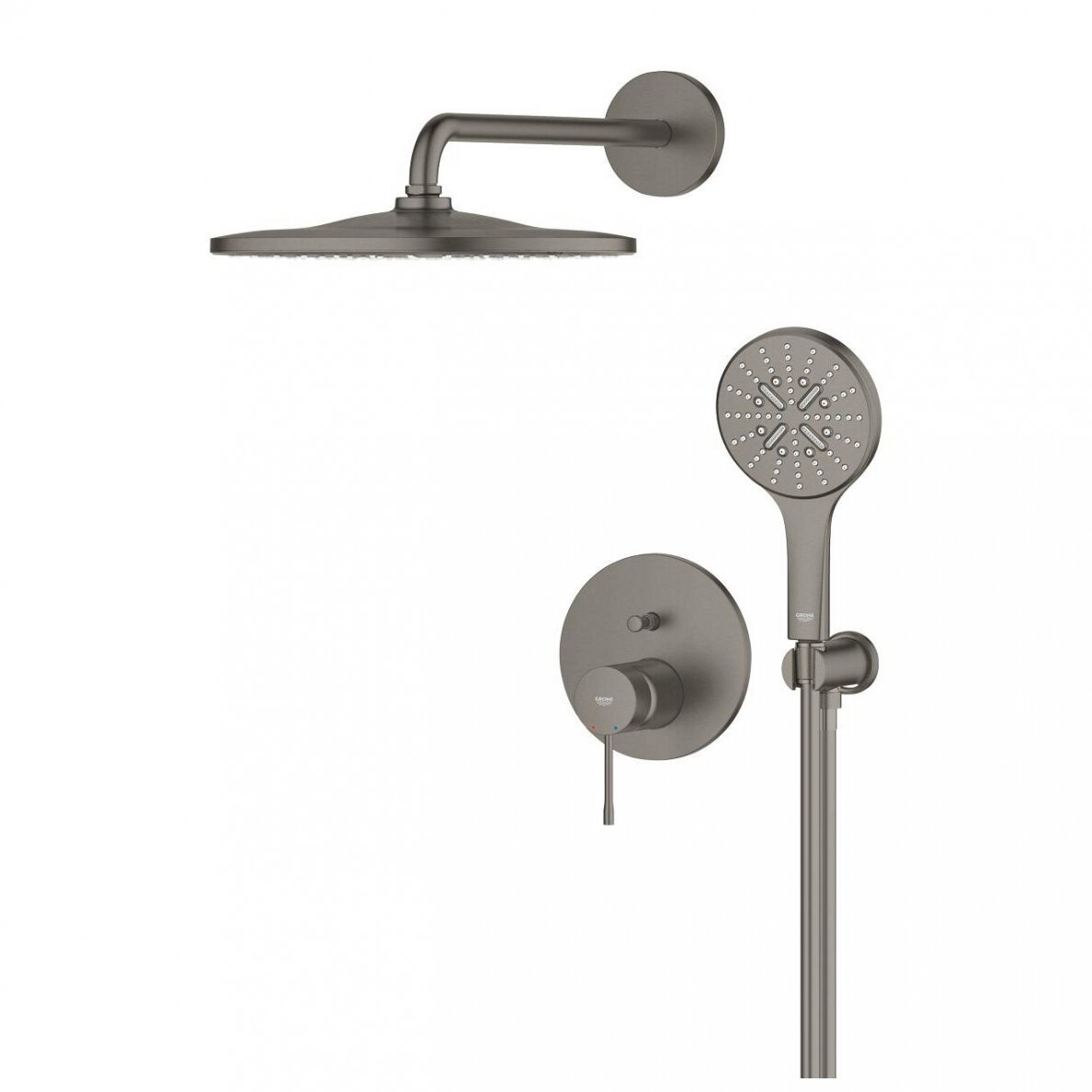 Matinės grafito spalvos potininkinė GROHE Essence Mono 310 dušo sistema 1