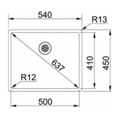 Nerūdijančio plieno plautuvė Franke BOX BXX 210/110-50 Nerūdijančio plieno plautuvė Franke BOX BXX 210/110-50