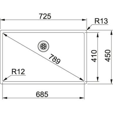 Nerūdijančio plieno plautuvė Franke BOX BXX 210/110-68 Nerūdijančio plieno plautuvė Franke BOX BXX 210/110-68