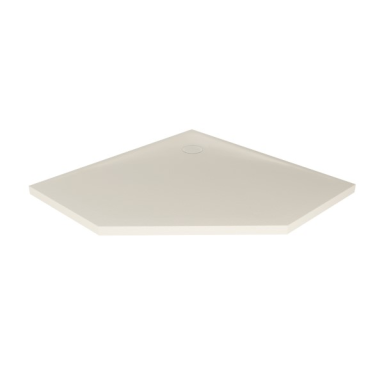 New Trendy „Nex Shade“ akmens masės dušo padėklas, penkiakampis, smėlio spalvos, 90x90x3.5