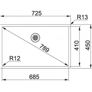 Nerūdijančio plieno plautuvė Franke BOX BXX 210/110-68 1 Nerūdijančio plieno plautuvė Franke BOX BXX 210/110-68 1
