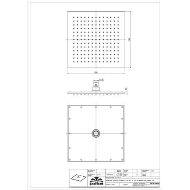 Nerūdijančio plieno spalvos potinkinė dušo sistema Paffoni ELLE 4