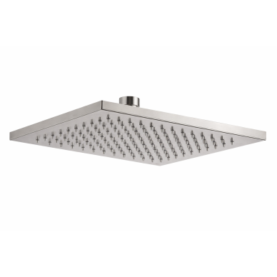Nerūdijančio plieno spalvos stacionari dušo galva Paffoni 250x250mm