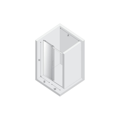 New Trendy 1D dušo durys Softi X Black, pasirenkamas dydis ir pusė 7 New Trendy 1D dušo durys Softi X Black, pasirenkamas dydis ir pusė 7