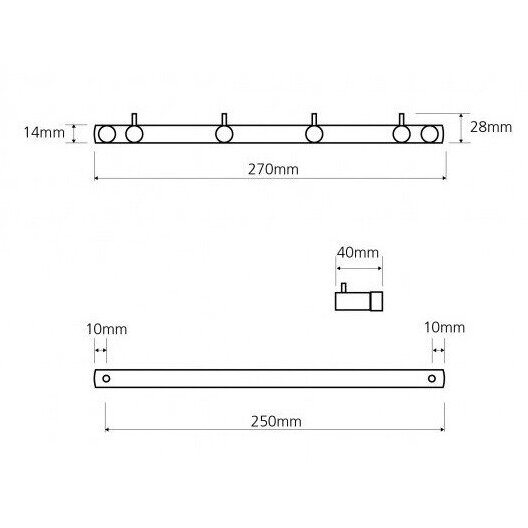 Nerūdijančio plieno rankšluosčių pakaba su 4 kabliukais Bemeta Neo 1 Nerūdijančio plieno rankšluosčių pakaba su 4 kabliukais Bemeta Neo 1