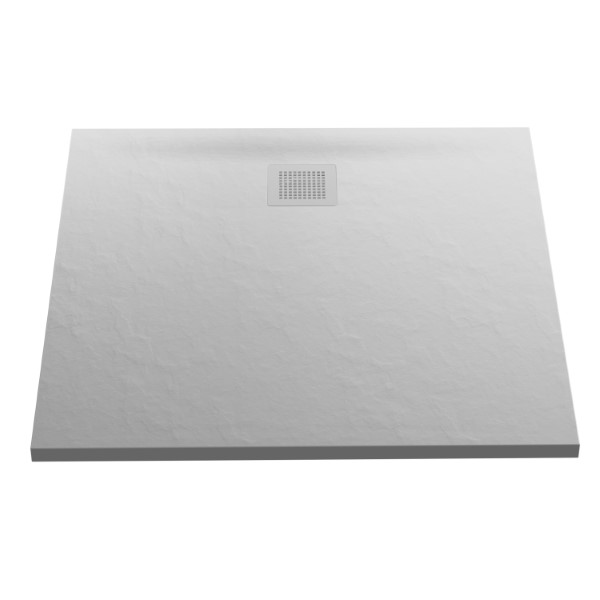 New Trendy Mori akmens masės dušo padėklas su natūralaus akmens struktūra, pilkos spalvos, kvadratinis, 90x90x3cm 1 New Trendy Mori akmens masės dušo padėklas su natūralaus akmens struktūra, pilkos spalvos, kvadratinis, 90x90x3cm 1