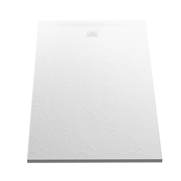 New Trendy Mori akmens masės dušo padėklas su natūralaus akmens struktūra, stačiakampio formos, baltos spalvos, pasirenkamas dydis 1 New Trendy Mori akmens masės dušo padėklas su natūralaus akmens struktūra, stačiakampio formos, baltos spalvos, pasirenkamas dydis 1