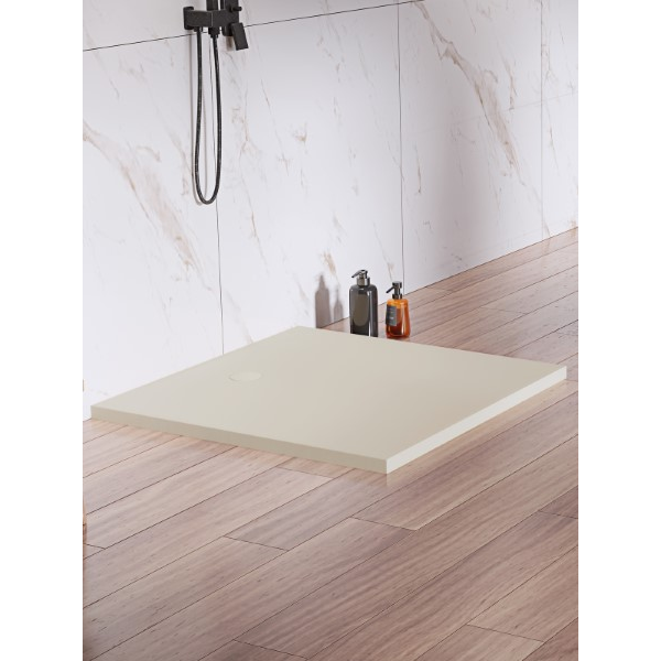 New Trendy „Nex Shade“ akmens masės dušo padėklas, kvadratinis, smėlio spalvos, pasirenkamas dydis New Trendy „Nex Shade“ akmens masės dušo padėklas, kvadratinis, smėlio spalvos, pasirenkamas dydis