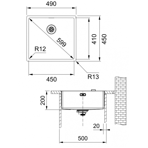 Nerūdijančio plieno plautuvė Franke BOX BXX 210/110-45 2 Nerūdijančio plieno plautuvė Franke BOX BXX 210/110-45 2
