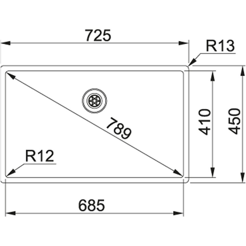 Nerūdijančio plieno plautuvė Franke BOX BXX 210/110-68 1 Nerūdijančio plieno plautuvė Franke BOX BXX 210/110-68 1