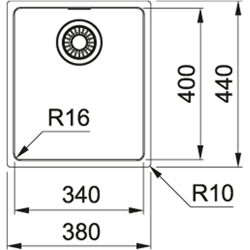 Nerūdijančio plieno plautuvė Franke Maris MRX 110-34 1
