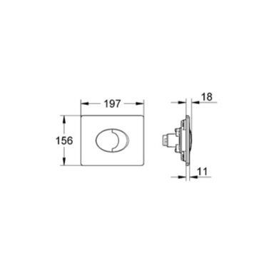 Nuleidimo mygtukas Grohe Skate Air, matinis chromas Nuleidimo mygtukas Grohe Skate Air, matinis chromas