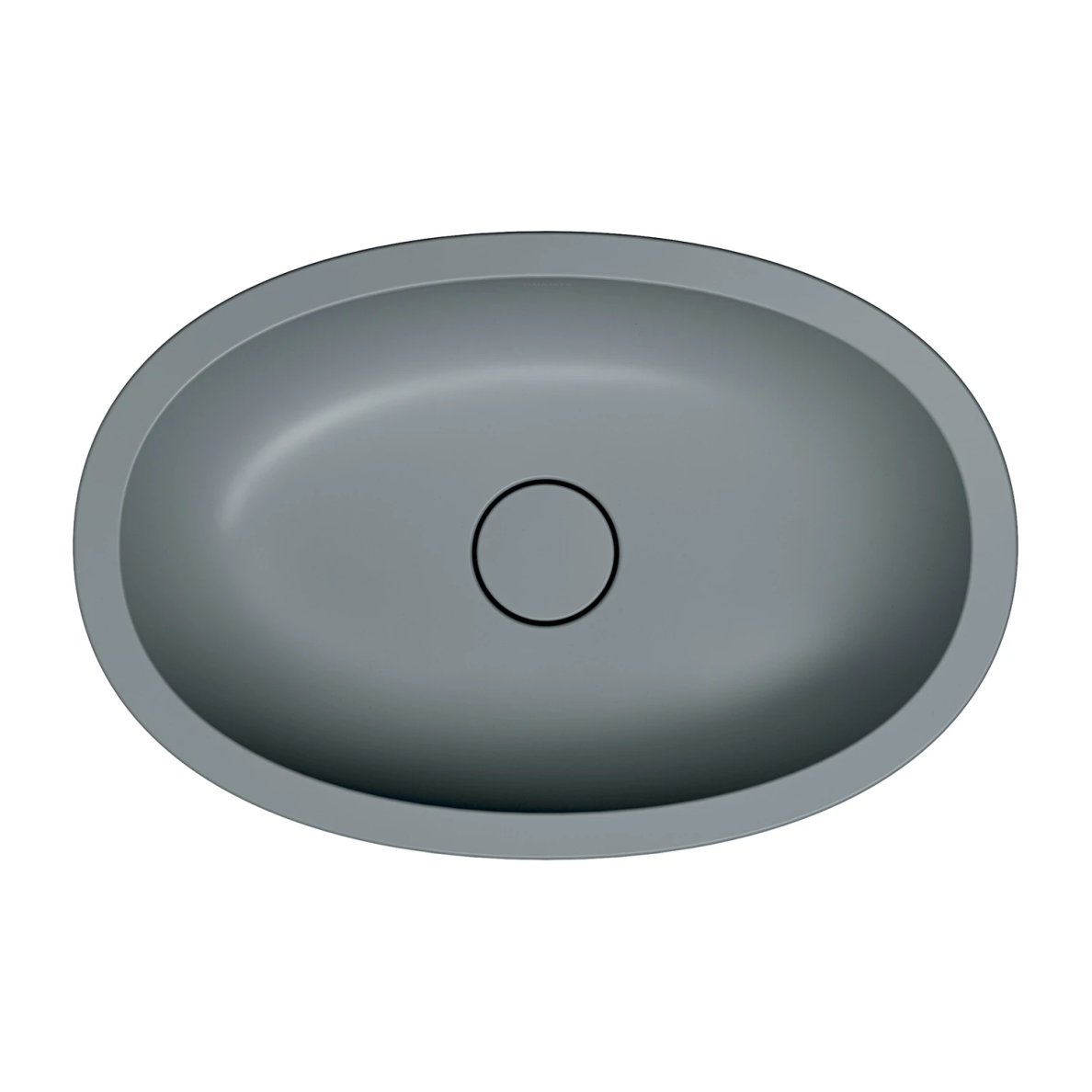 Omnires iš apačios montuojamas praustuvas Shell M+ 54x34cm, matinė pelenų pilka spalva 1 Omnires iš apačios montuojamas praustuvas Shell M+ 54x34cm, matinė pelenų pilka spalva 1