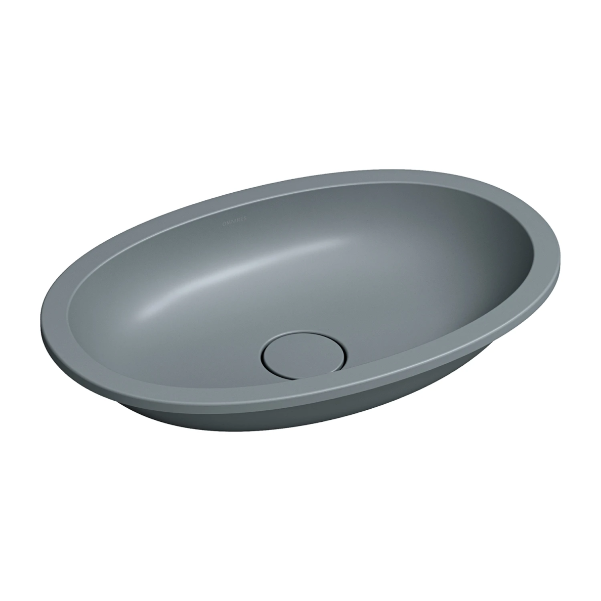 Omnires iš apačios montuojamas praustuvas Shell M+ 54x34cm, matinė pelenų pilka spalva