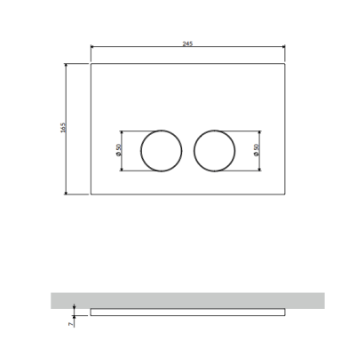 Omnires minimal flush vandens nuleidimo mygtukas