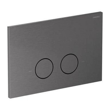 Omnires STRONGFRAME potinkinis rėmas su ECO nuleidimo sistema ir plieniniu mygtuku R45, šlifuotas antracitas Omnires STRONGFRAME potinkinis rėmas su ECO nuleidimo sistema ir plieniniu mygtuku R45, šlifuotas antracitas