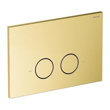 Omnires STRONGFRAME potinkinis rėmas su ECO nuleidimo sistema ir plieniniu mygtuku R45, šlifuotas žalvaris Omnires STRONGFRAME potinkinis rėmas su ECO nuleidimo sistema ir plieniniu mygtuku R45, šlifuotas žalvaris