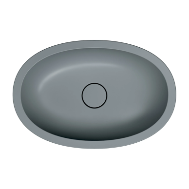 Omnires iš apačios montuojamas praustuvas Shell M+ 54x34cm, matinė pelenų pilka spalva 1 Omnires iš apačios montuojamas praustuvas Shell M+ 54x34cm, matinė pelenų pilka spalva 1