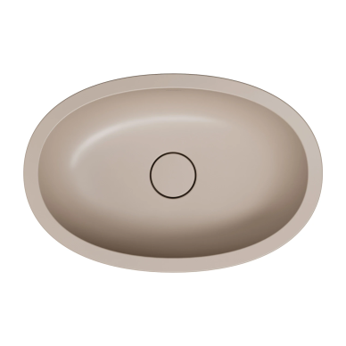 Omnires iš apačios montuojamas praustuvas Shell M+ 54x34cm, matinė smėlio spalva 1 Omnires iš apačios montuojamas praustuvas Shell M+ 54x34cm, matinė smėlio spalva 1
