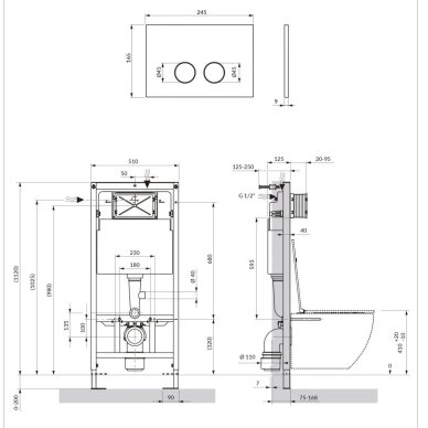 Omnires STRONGFRAME potinkinis rėmas su ECO nuleidimo sistema ir plieniniu PVD mygtuku R45, poliruotas auksas 2 Omnires STRONGFRAME potinkinis rėmas su ECO nuleidimo sistema ir plieniniu PVD mygtuku R45, poliruotas auksas 2