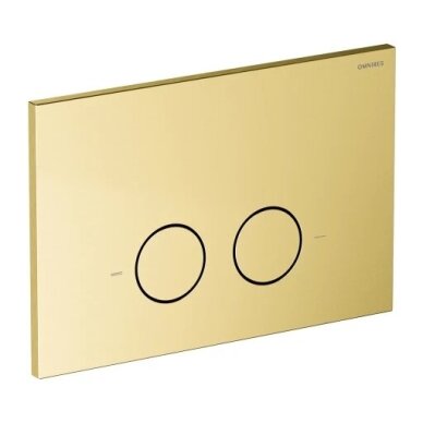 Omnires STRONGFRAME potinkinis rėmas su ECO nuleidimo sistema ir plieniniu mygtuku R45, šlifuotas žalvaris 1