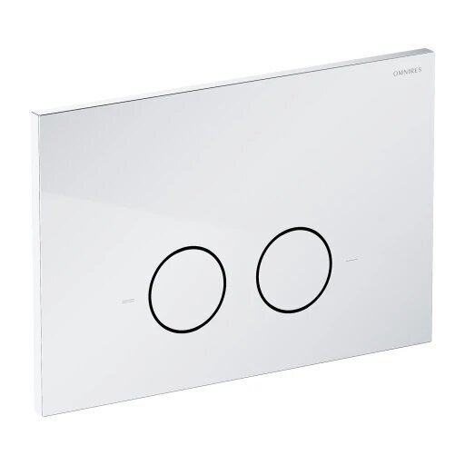 Omnires STRONGFRAME potinkinis rėmas su ECO nuleidimo sistema ir plieniniu mygtuku R45, poliruotas chromas 1