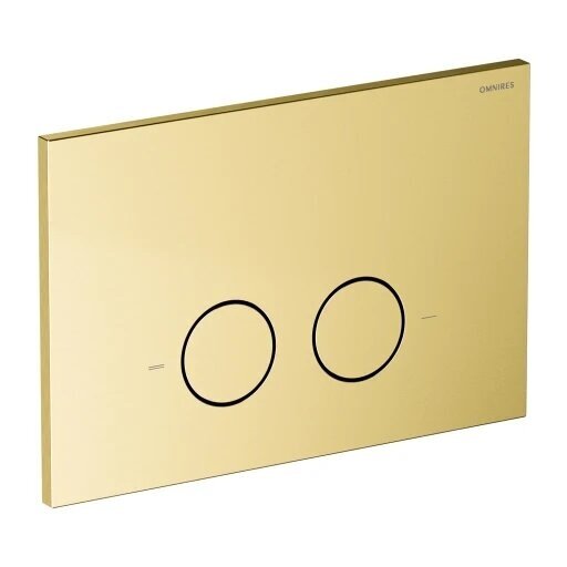 Omnires STRONGFRAME potinkinis rėmas su ECO nuleidimo sistema ir plieniniu mygtuku R45, šlifuotas žalvaris 1