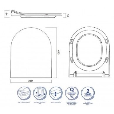 OPOCZNO Urban Harmony / City Oval SLIM unitazo dangtis (PAŽEISTA PAKUOTĖ) 5 OPOCZNO Urban Harmony / City Oval SLIM unitazo dangtis (PAŽEISTA PAKUOTĖ) 5