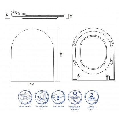 OPOCZNO Urban Harmony / City Oval SLIM unitazo dangtis (PAŽEISTA PAKUOTĖ) 5 OPOCZNO Urban Harmony / City Oval SLIM unitazo dangtis (PAŽEISTA PAKUOTĖ) 5