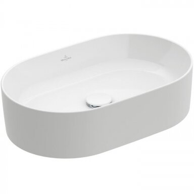 Ovalus pastatomas ant stalviršio praustuvas Villeroy&Boch Collaro 56x36cm su specialia CeramicPlus danga Ovalus pastatomas ant stalviršio praustuvas Villeroy&Boch Collaro 56x36cm su specialia CeramicPlus danga